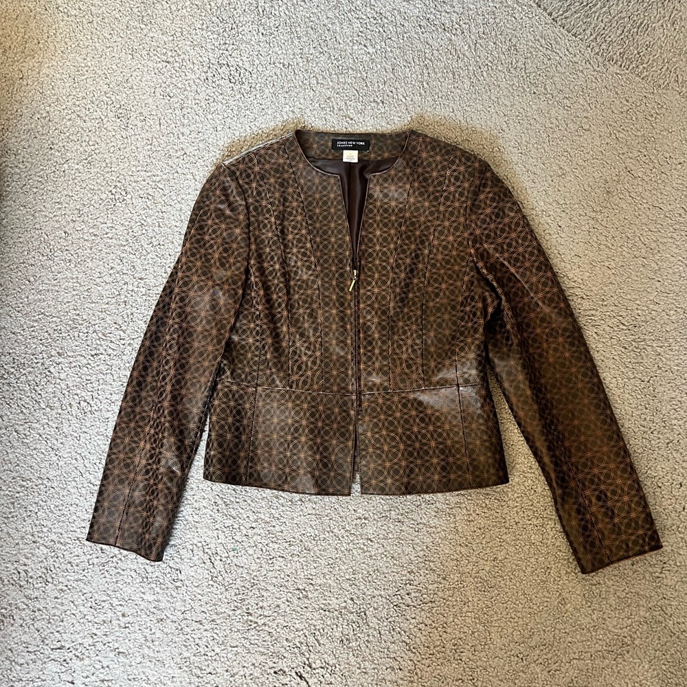 Dark Brown Leather Jacket - image 1